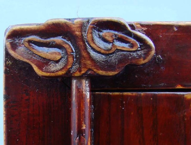 红漆二门小柜|Red-lacquered small cabinet