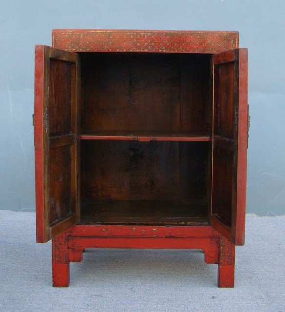 红描金小柜|Red &gilt small cabinet