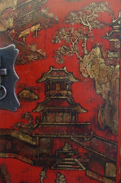 红描金小柜|Red &gilt small cabinet