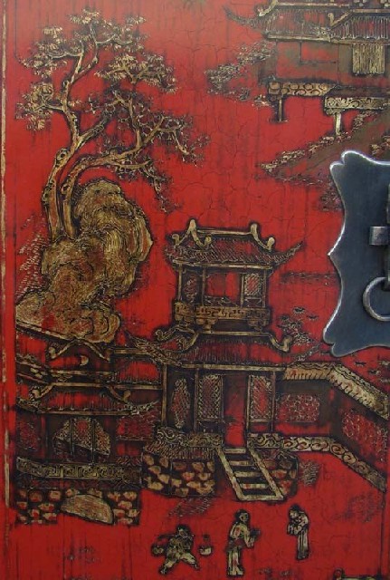 红描金小柜|Red &gilt small cabinet
