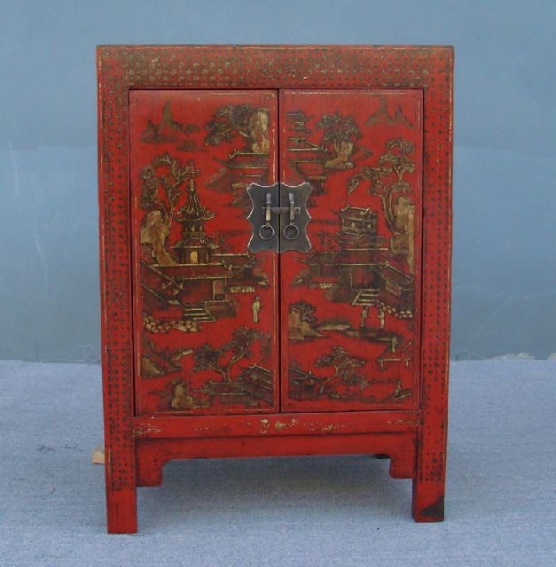 红描金小柜工厂|Red &gilt small cabinet