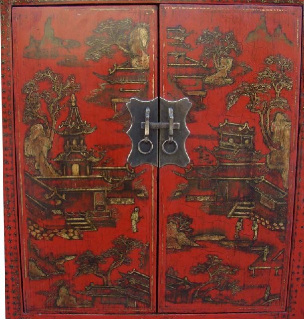 红描金小柜工厂|Red &gilt small cabinet
