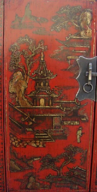 红描金小柜工厂|Red &gilt small cabinet