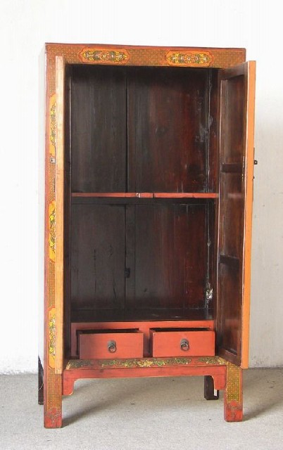 二门蒙古中柜|Mongolian cabinet w/2 drawers and 2 doors