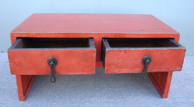 红二抽炕桌|kang table