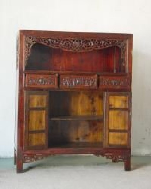 雕花亮格柜|Carved display cabinet