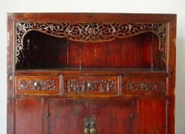 雕花亮格柜|Carved display cabinet