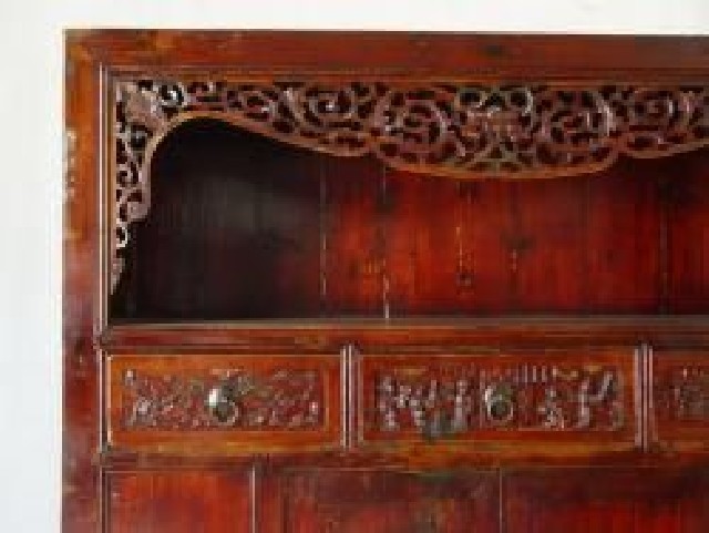 雕花亮格柜|Carved display cabinet