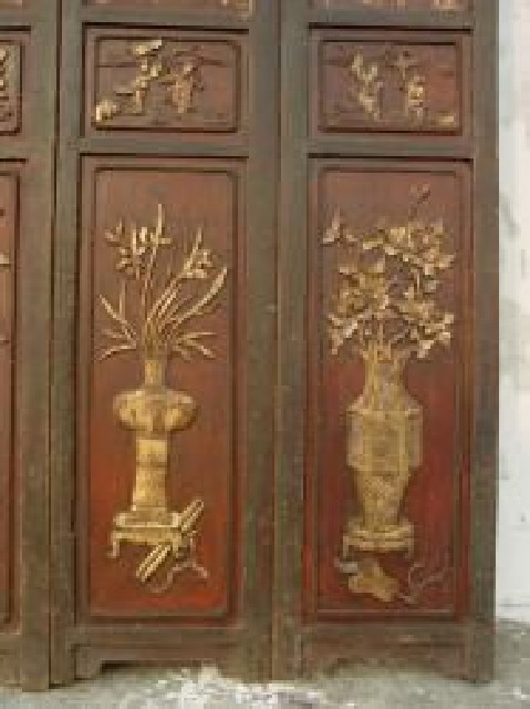 披灰描金字门板|screen