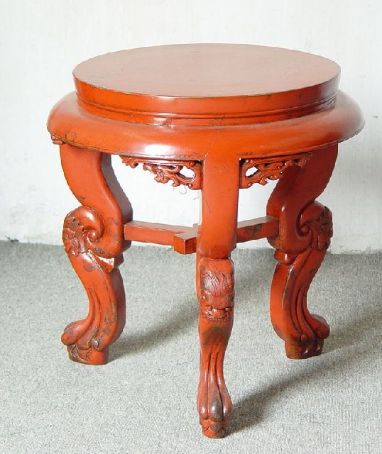 红三足圆凳|stool