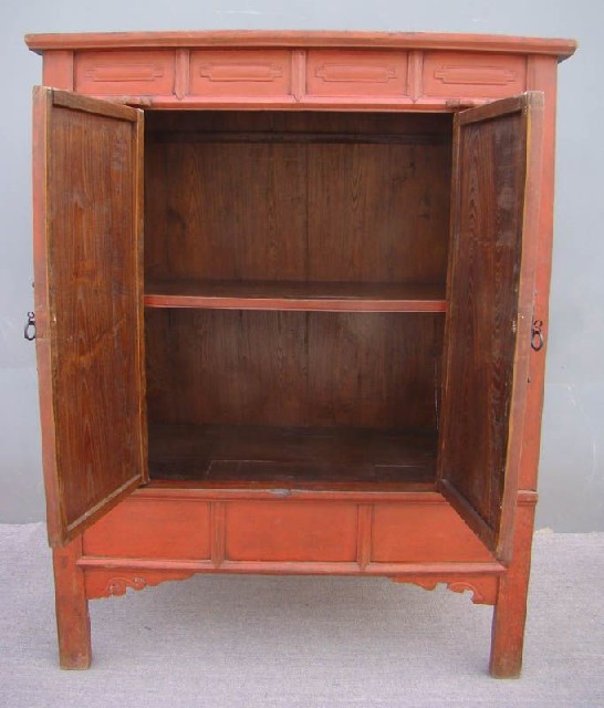 红漆佛柜工厂|Red-lacquered Buddism cabinet
