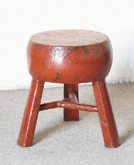 红三足圆凳|stool