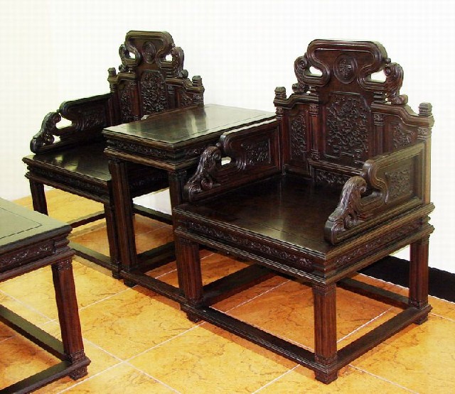 茶桌带椅几|table and chair