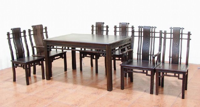 餐桌带椅|Chinese antique funiture