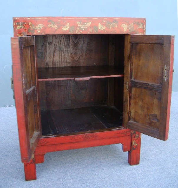 红描金小柜|Red &gilt small cabinet