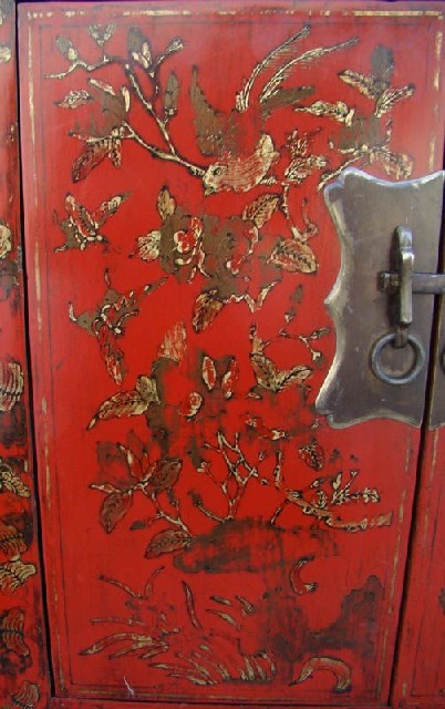 红描金小柜|Red &gilt small cabinet