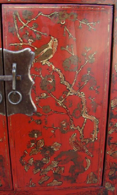 红描金小柜|Red &gilt small cabinet