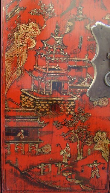 红描金小柜工厂&gilt small cabinet