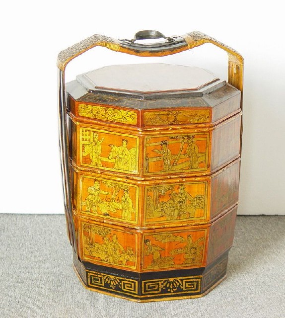 描金八角食盒|basket
