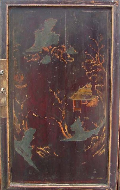 描彩二门小柜|Depict the color small cabinet with two gates