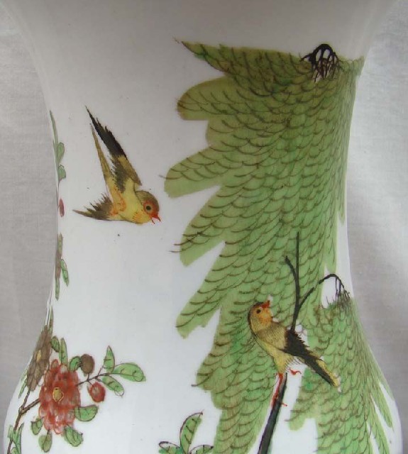 五彩釉瓷花瓶|Chinese antique funiture