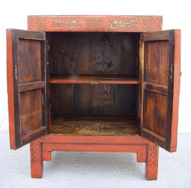 红描金小柜|Red &gilt small cabinet