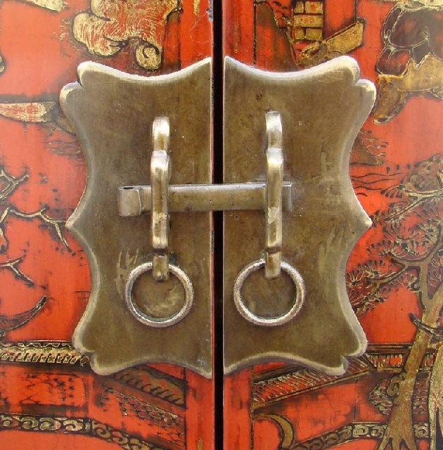 红描金小柜|Red &gilt small cabinet