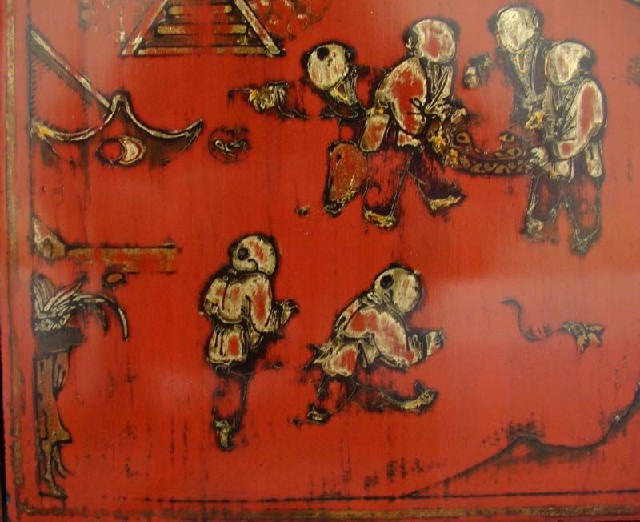 红描金小柜|Red &gilt small cabinet