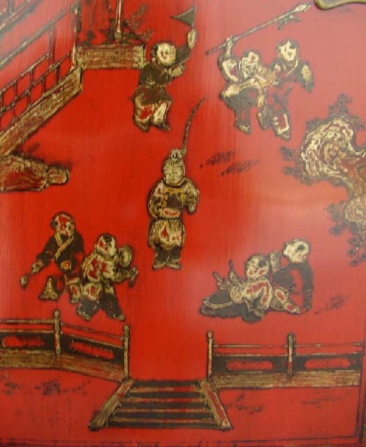 红描金小柜|Red &gilt small cabinet