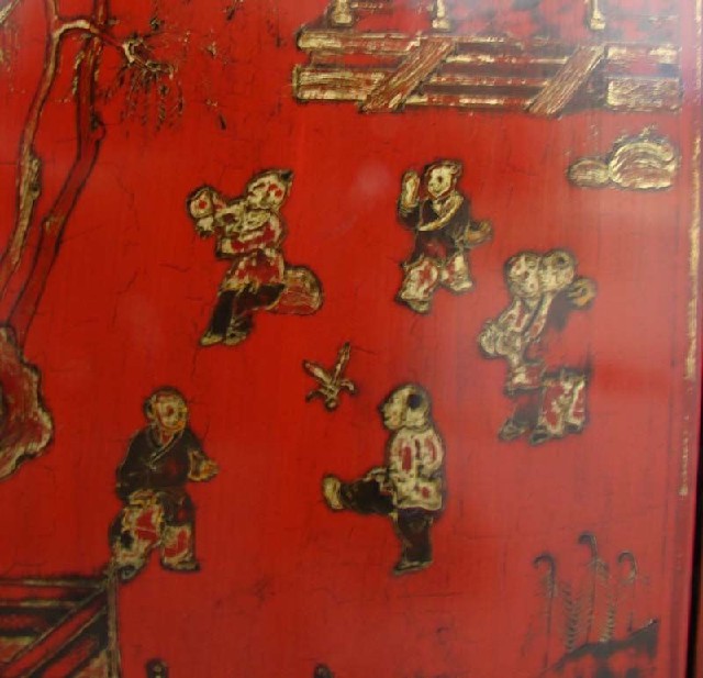 红描金小柜|Red &gilt small cabinet
