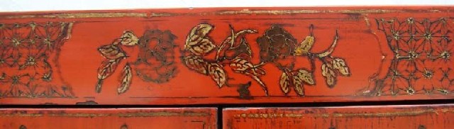 红描金小柜|Red &gilt small cabinet