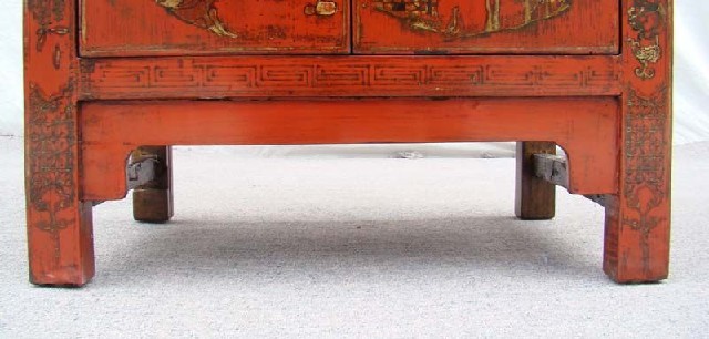 红描金小柜|Red &gilt small cabinet