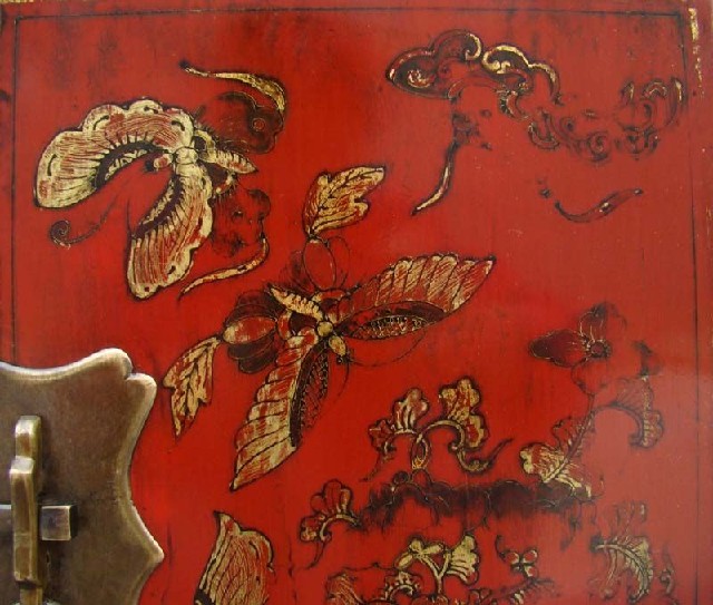 红描金小柜工厂|Red &gilt small cabinet