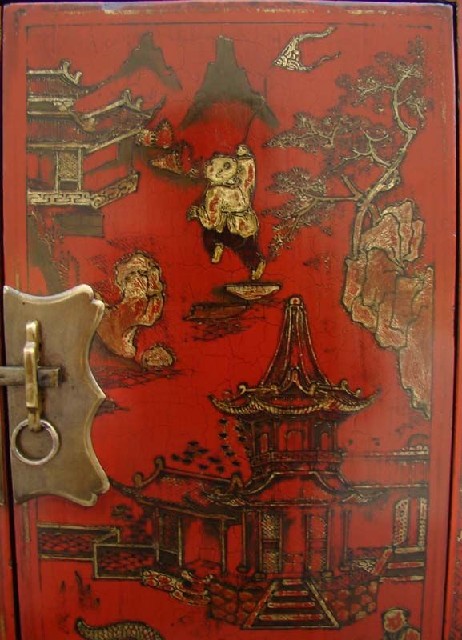 红描金小柜|Red &gilt small cabinet