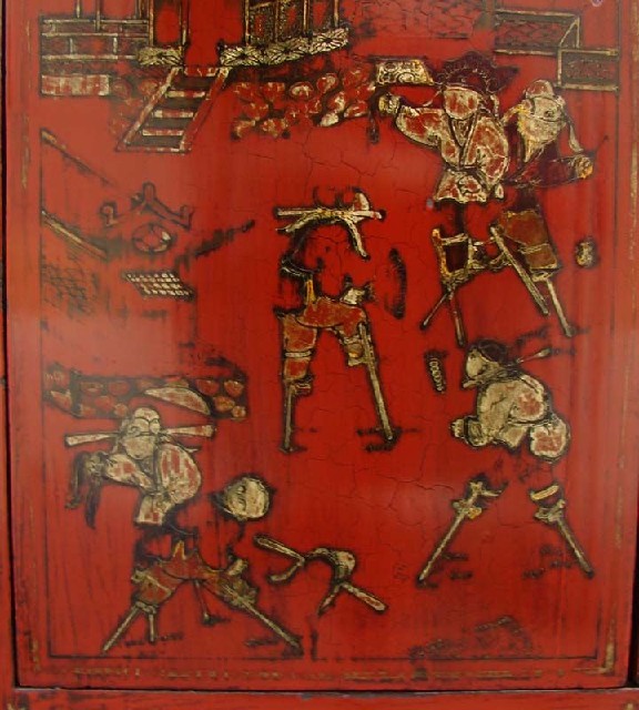 红描金小柜|Red &gilt small cabinet
