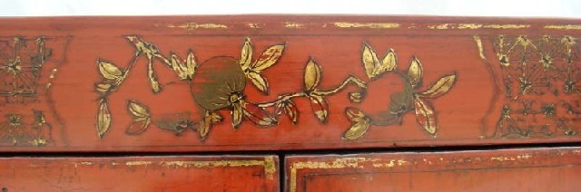 红描金小柜|Red &gilt small cabinet