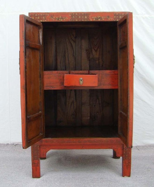 红描金中柜|Red & gilt medium cabinet
