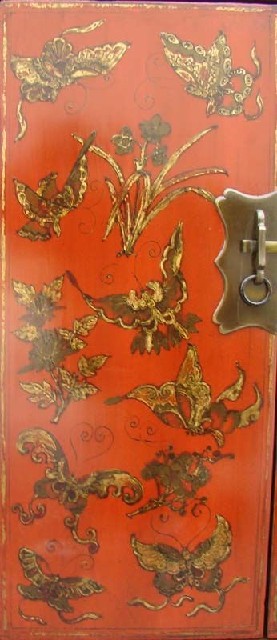 红描金小柜|Red &gilt small cabinet