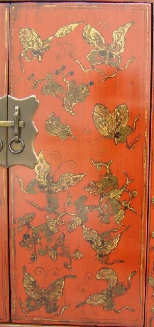 红描金小柜|Red &gilt small cabinet