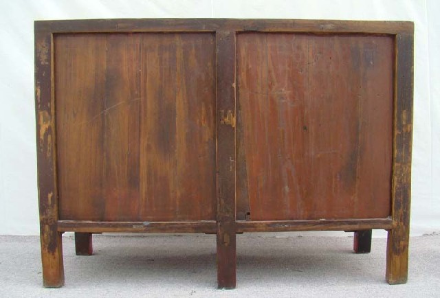 红描金连二柜工厂|red depicting a color small siamese chest with two gates