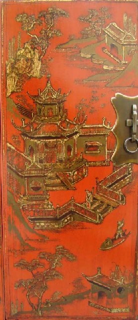 红描金小柜|Red &gilt small cabinet