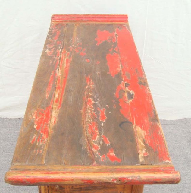 红漆二抽闷桌|red lacquer coffer with twodrawers
