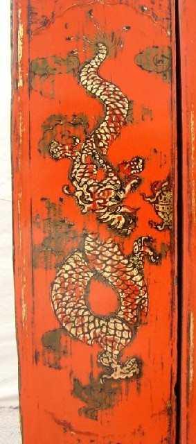 红描金二抽二门小柜工厂|red depicting a color small chest with two gates and two drawers