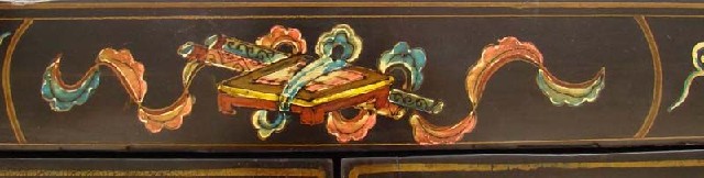 黑描彩小柜工厂|Black color depiction of the small chest