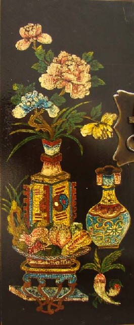 黑描彩小柜工厂|Black color depiction of the small chest