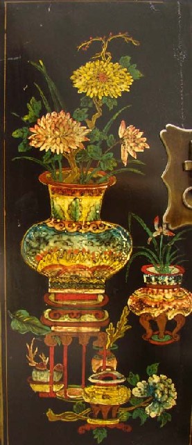 黑描彩小柜工厂|Black color depiction of the small chest