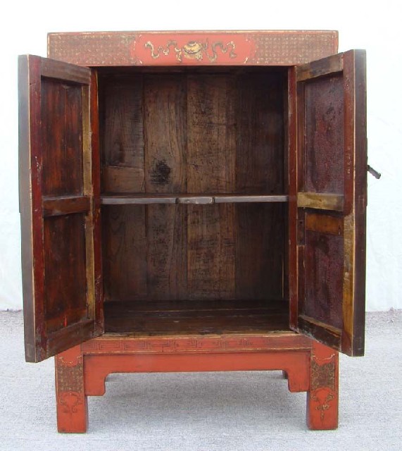 红描金小柜|Red &gilt small cabinet