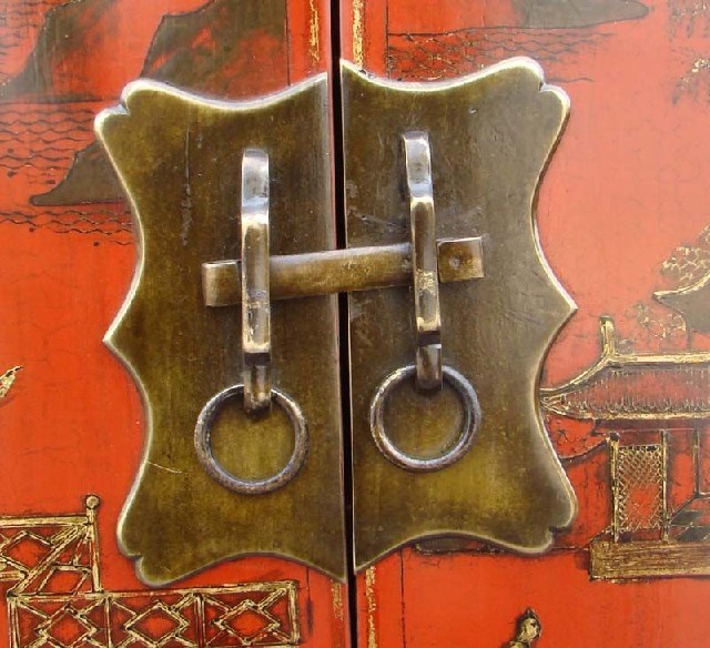 红描金小柜|Red &gilt small cabinet