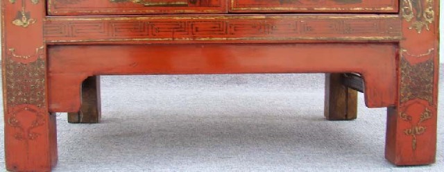 红描金小柜|Red &gilt small cabinet