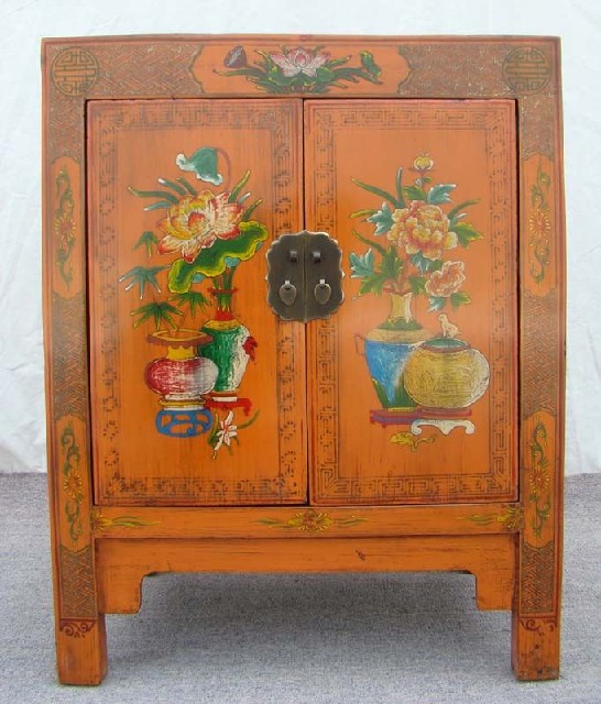 红描彩小柜|red depicting a color chest